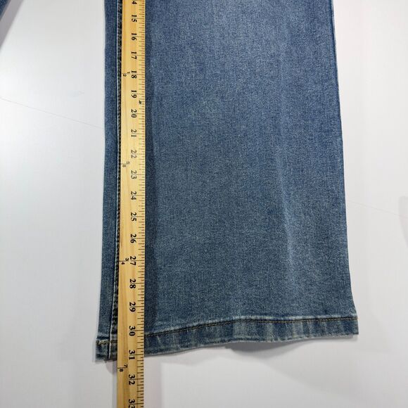 Curve Appeal Jeans High Rise Wide Leg 16/33 Hampton Blue Tummy Tucking Tech NWT - Picture 15 of 16